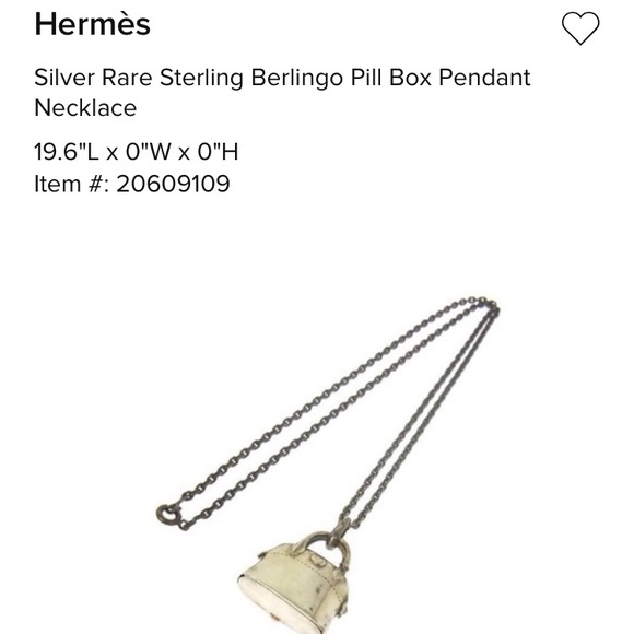 Hermès Vintage sterling silver Kelly necklace